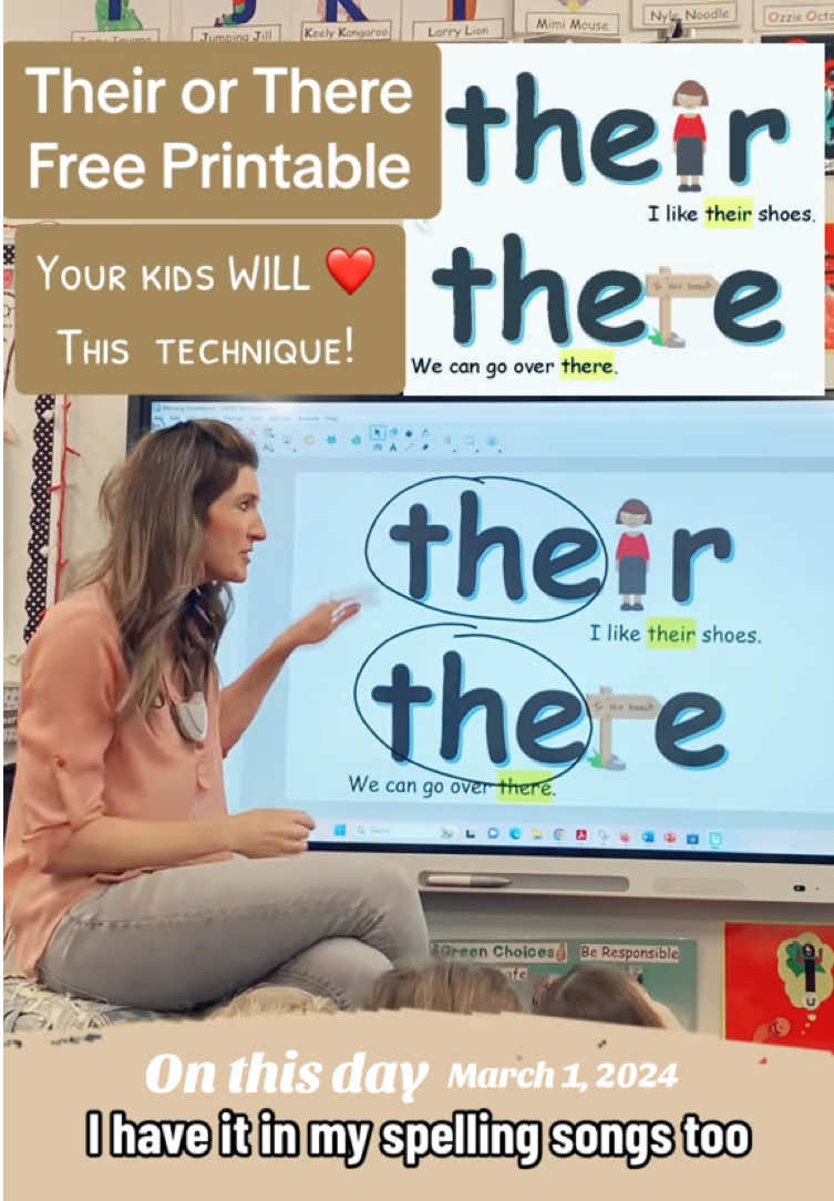 #onthisday Their or There? #theirthere #there #their #teachers #teacherhack #teachersoftiktok #englishclass #teachertiktok #mrssmithscatchysongs #sightwords #sightword #englishlesson #teacherfyp 