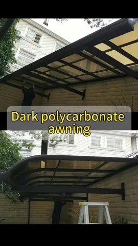Dark polycarbonate awning.❤️❤️ #polycarbonatesheet  #polycarbonate  #sunroom  #sunshade  #awning  #canopy  #roofing  #gazebo  #foryou 