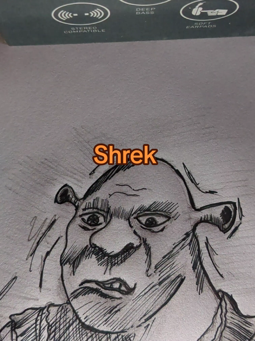 Shrek angry today #creatorsearchinsights #shrek #artistsoftiktok #sketch 