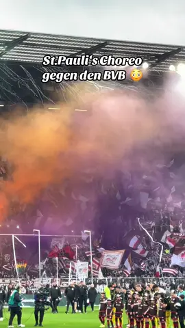 Sankt Pauli‘s Choreo 😳 #fcspbvb #choreo #ultras #bundesliga #stpauli🤎🤍 #stpauli #sanktpauli #usp #fcstpauli #hamburg #fyp 