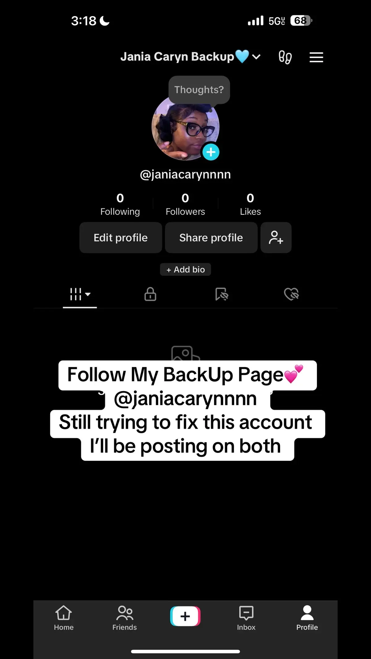 @Jania Caryn Backup🩵 if I log out I can’t login back in on this account 💔💔💔💔 so might have to use a new page