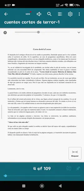 Fragmento narrado de mi libro HISTORIAS CORTAS DE TERROR, DE HORROR PROLONGADO