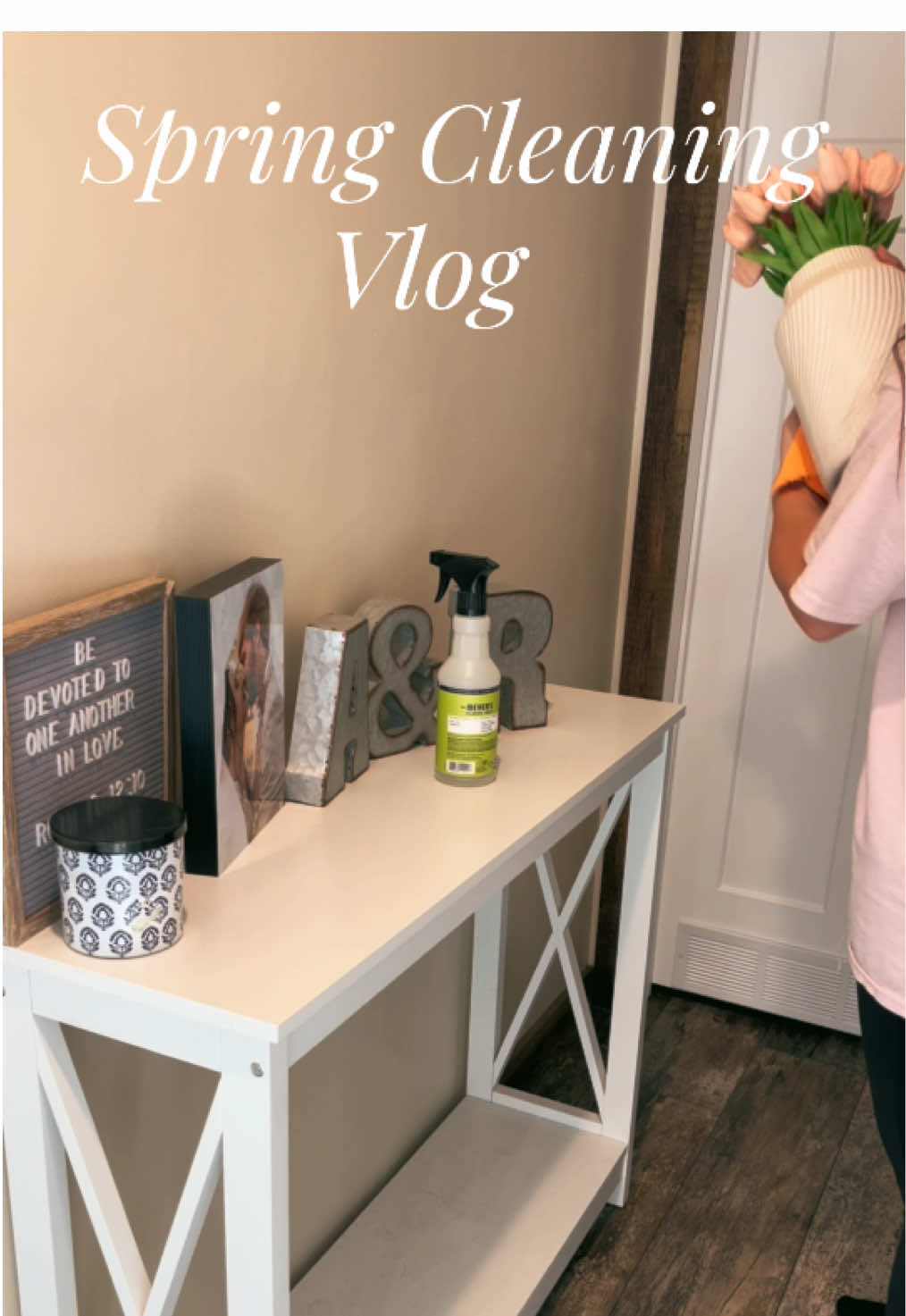 When do y’all do your spring cleaning? 💐 #cleaningvlog #CleanTok #springcleaning #mobilehome #trailer #married #dogmom 