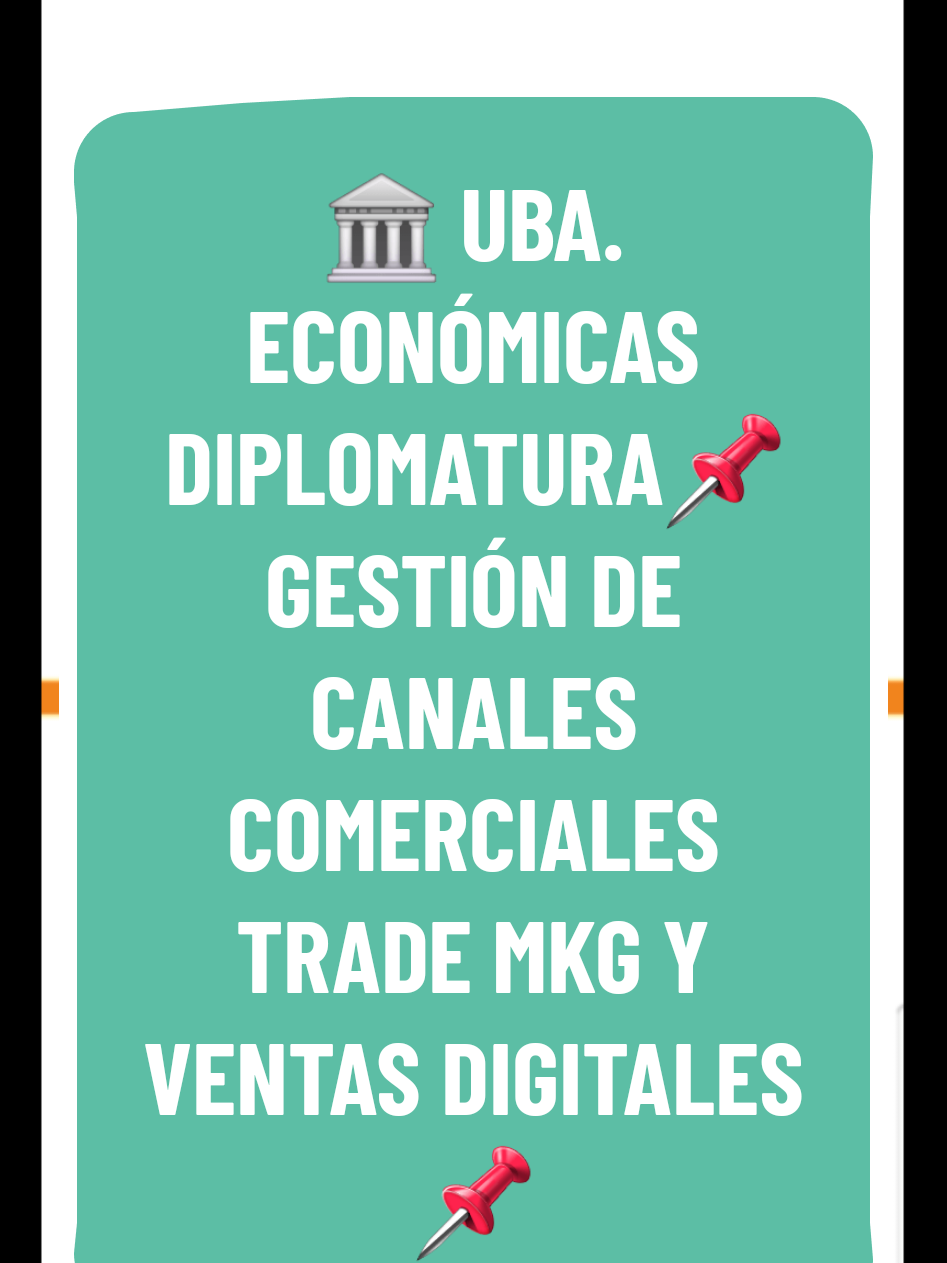 🏛 UBA. ECONÓMICAS DIPLOMATURA📌 GESTIÓN DE CANALES COMERCIALES TRADE MKG Y VENTAS DIGITALES📌 VIRTUAL📌  Inscripciones 2025 Abiertas!📌 ARANCELADO 📌