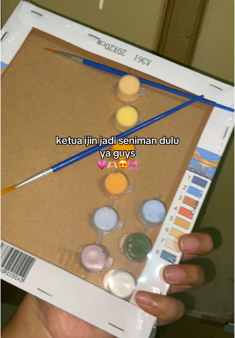 siap menjadi seniman handal😍💗#paintbynumber #paintbynumbers #rekomendasi #diskontiktokshop #ramadhansale #foryou #keranjangkuning #foryoupage #fypppppppppppppp 