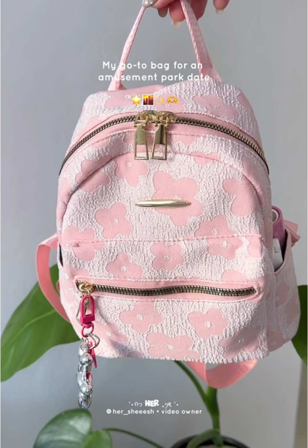 Very cutesy, very fem 🫶🤭 #smallbag #backpack #pink #smallbags 