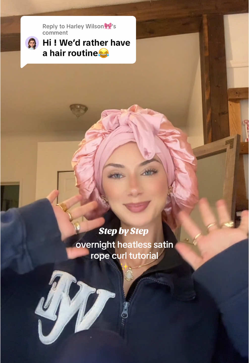 Replying to @Harley Wilson🎀 step by step overnight heatless curl tutorial ✨☁️🌸 (the kit is linked!) @Blisstime #heatlesscurls #hairroutine #overnightcurls #overnightblowout 