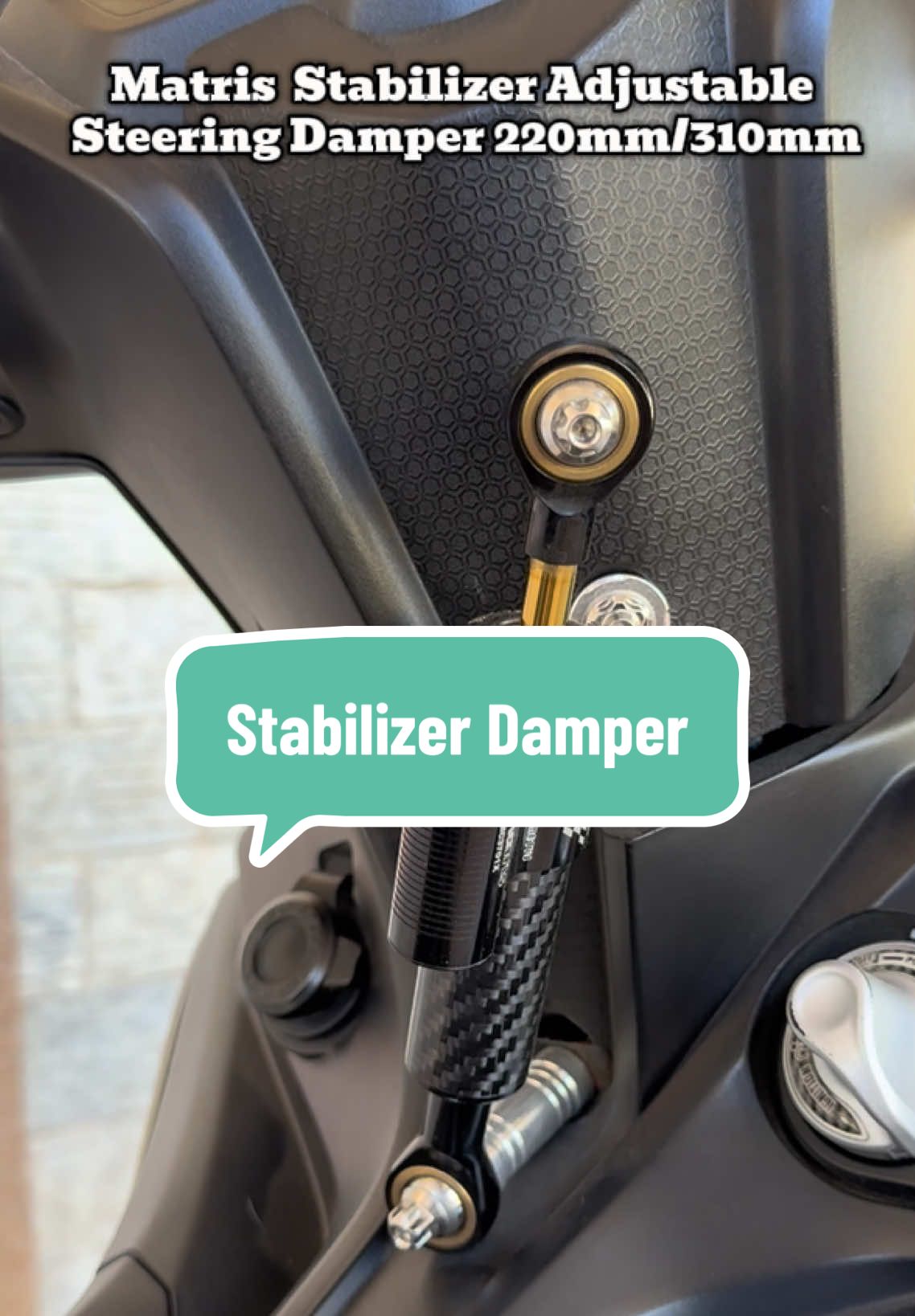 Steering Damper Stabilizer✨ 220mm / 310mm for motorcycle #universalsteeringdamper #motorcycleparts #accessories #stabilizer #damper #fyp #foryoupage #fypシ゚ 