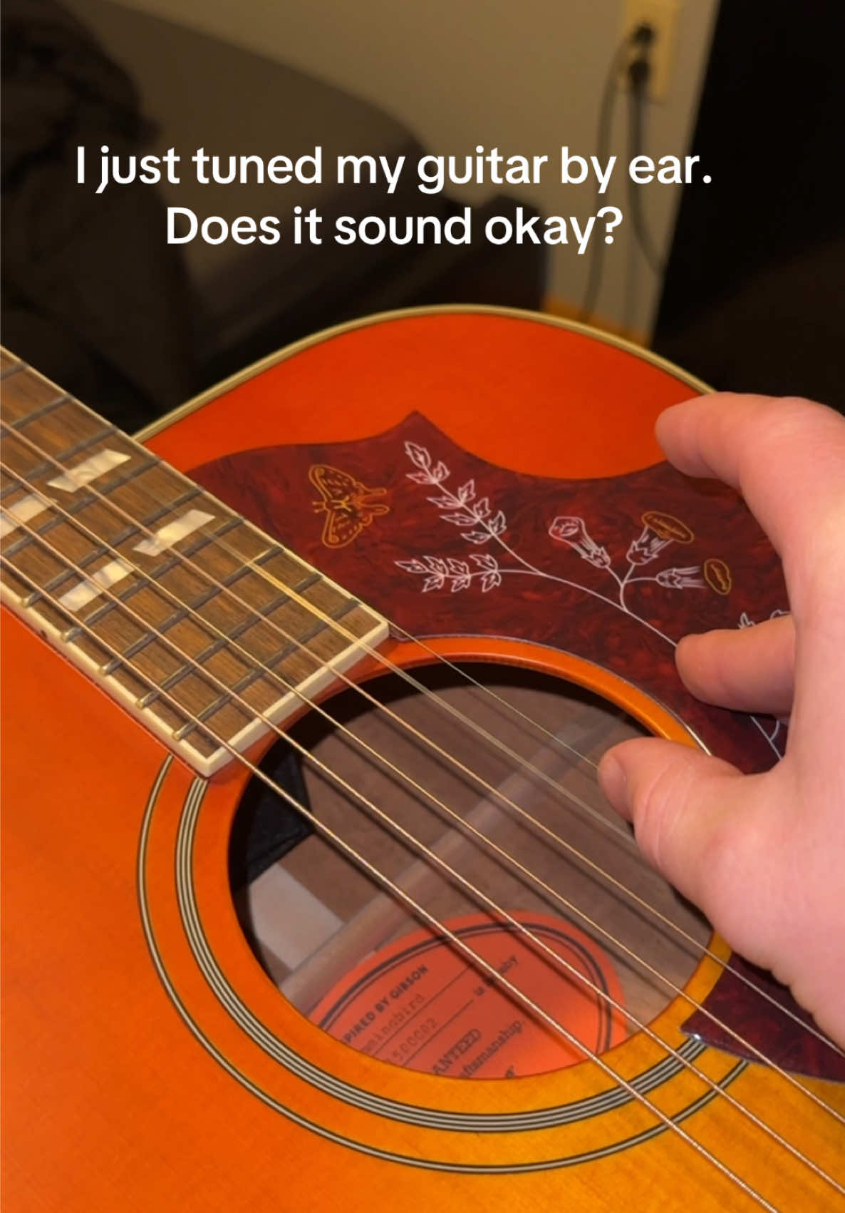 First time not using a tuner #guitar #acousticguitar #guitartok 