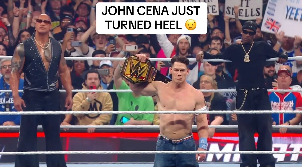 JOHN CENA JUST TURNED HEEL AFTER WINNING THE ELMINATION CHAMBER 😧 @Rasslin’ 