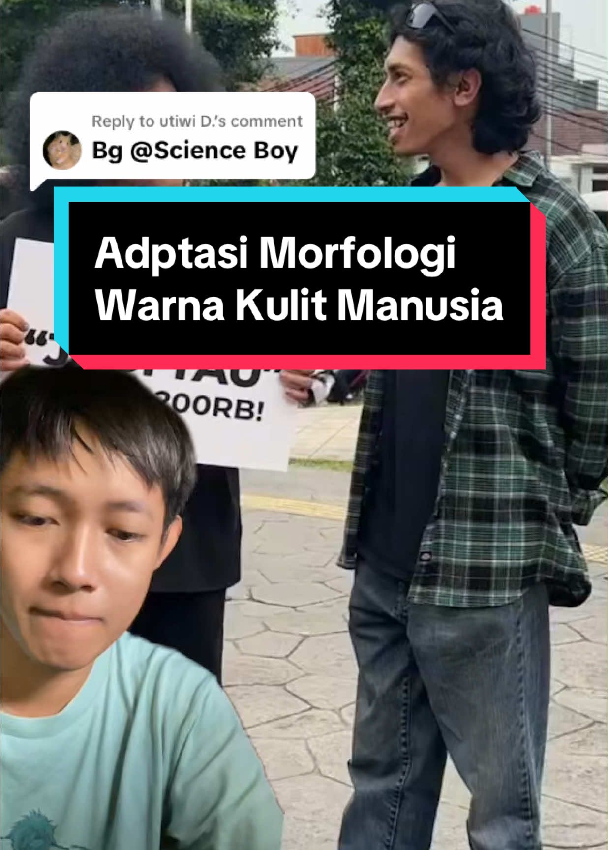 Replying to @utiwi D. Bentuk adaptasi warna kulit disebut sebagai adaptasi morfologi yang merupakan bentuk dari Gloger's Rule di mana makhluk hidup yang tinggal dekat dengan Equator cenderung memiliki pigmen yg lebih banyak sehingga lebih gelap. Ada juga Bergmann's Rule dan Allen's Rule yang mengatur ukuran dan kerampingan tubuh suatu makhluk hidup berkorelasi dengan jauh atau dekatnya equator. #equator #adaptasi #evolution #sains #pengetahuan  And yes ini bagian dari #evolusi 