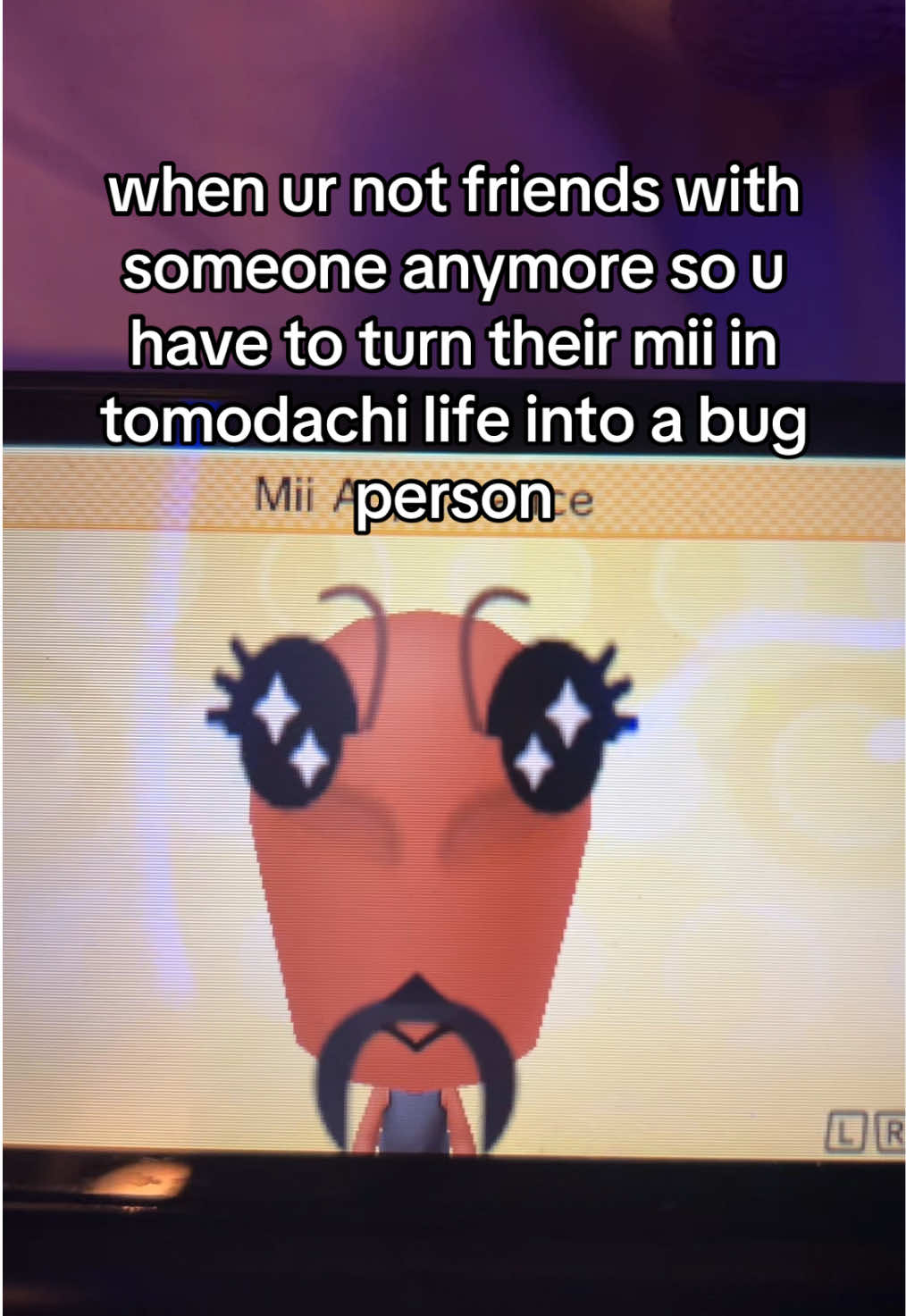 this is the 5th one 🙁 #tomodachilife #mii #bug #cricket #3DS #DS #meme