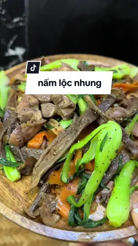 Nấm lộc nhung khô xào cải thìa dầu hàu ngon chấn động nha. #duyenoioi #food #ancungtiktok #ReviewFood #mukbang #anvat #namlocnhung 