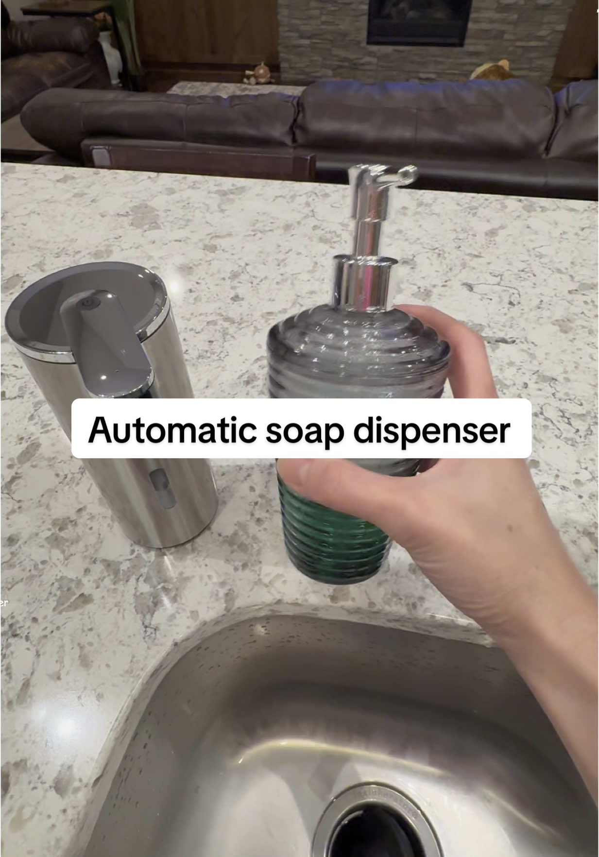 This automatic soap dispenser is such a nice upgrade! #automaticsoapdispenser #automaticsoapmachine #soapdispenser #soapdispensers  Automatic soap dispenser  Automatic soap machine Soap dispenser  Soap dispensers Kitchen gadgets  Kitchen hacks Cleaning hacks