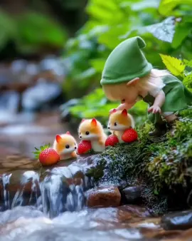 Crossing the river of little 🐇 Bunny's  #bunny #wildanimals #aivideo #animation #animatedstories 