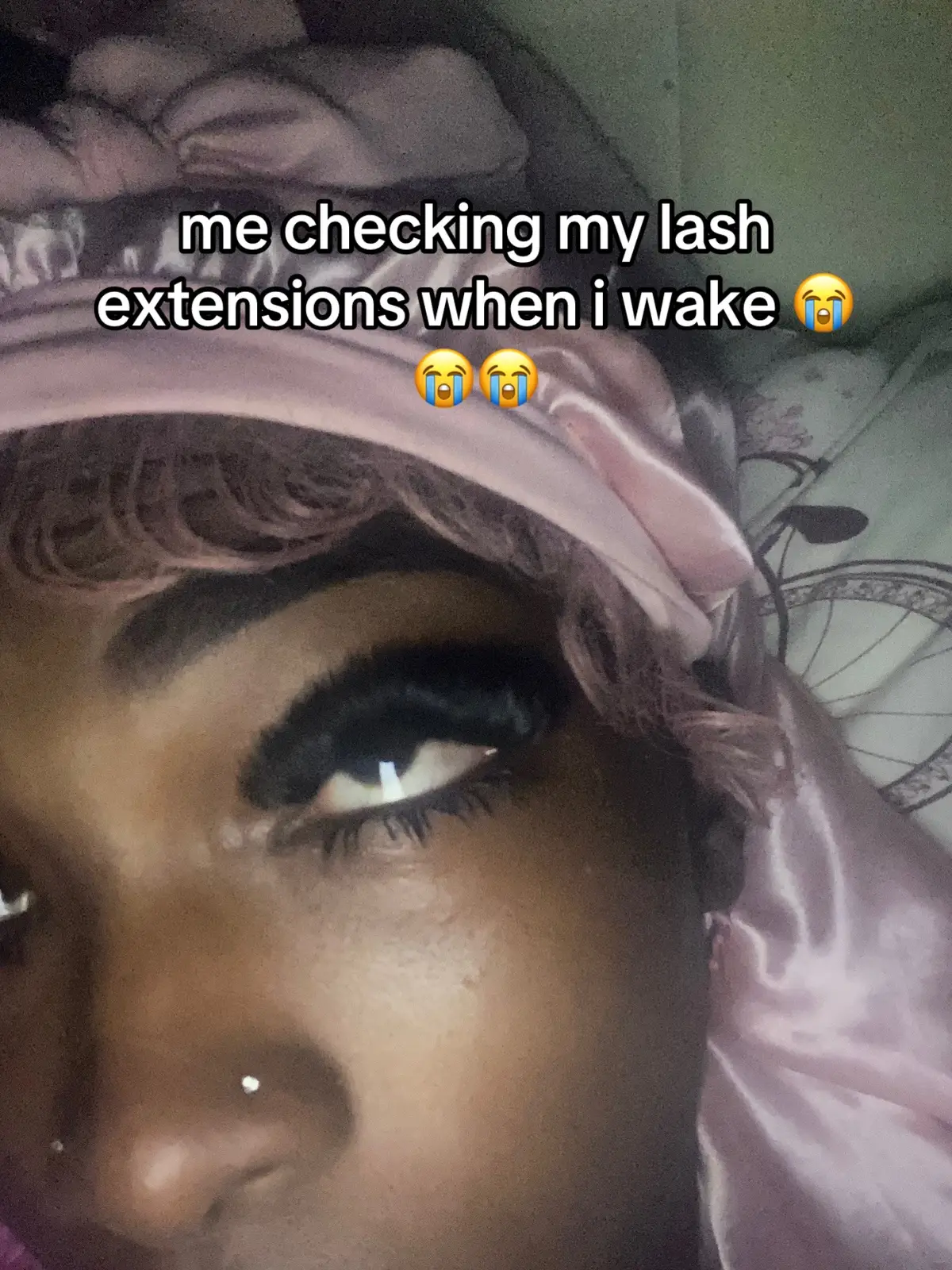 just checking 😭😭 #fyp #dollbaby #lashextensions 