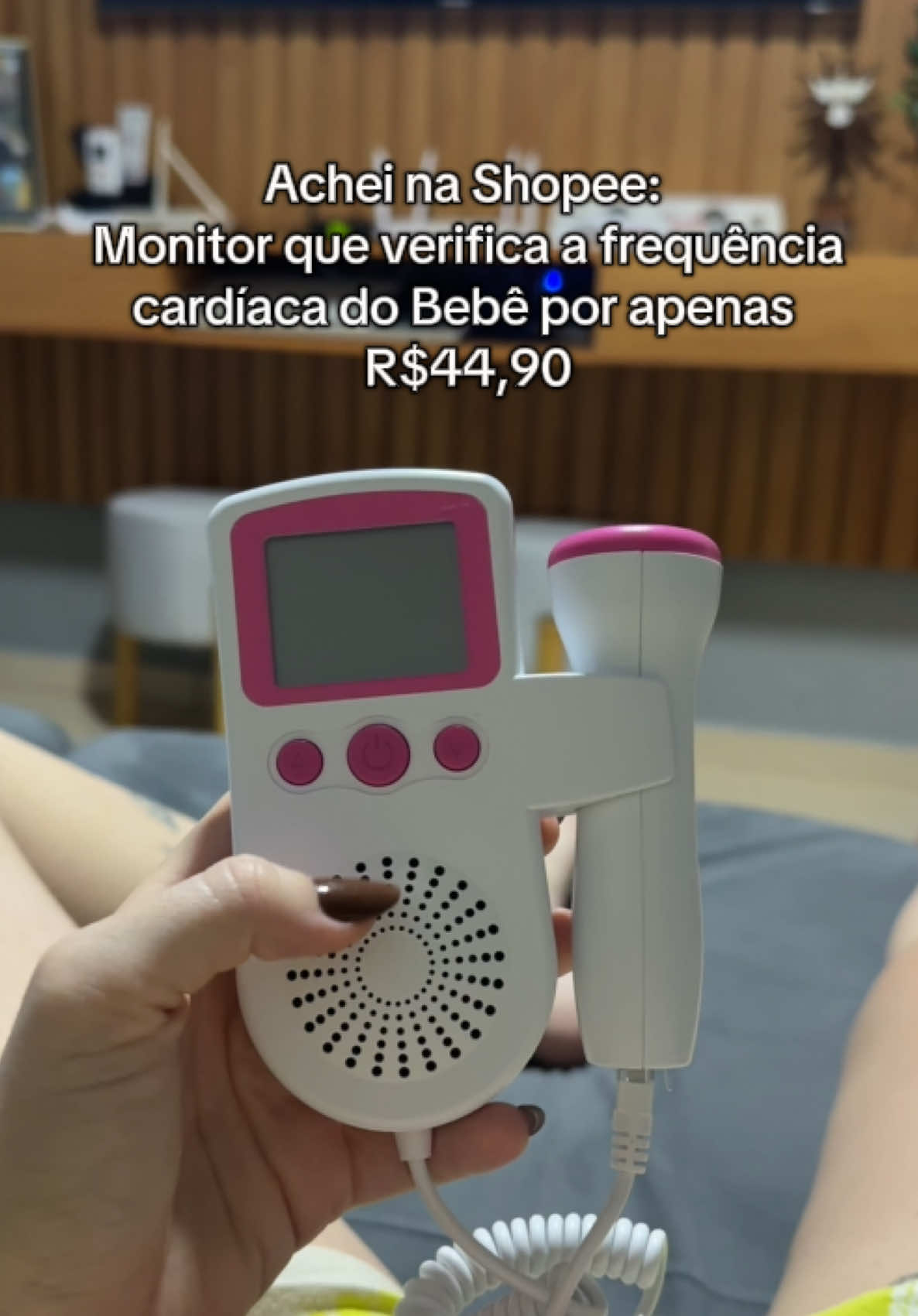Achei na Shopee: Monitor que verifica a frequência cardíaca do Bebê por apenas R$44,99. Me pede o link que eu envio nos comentários 💙