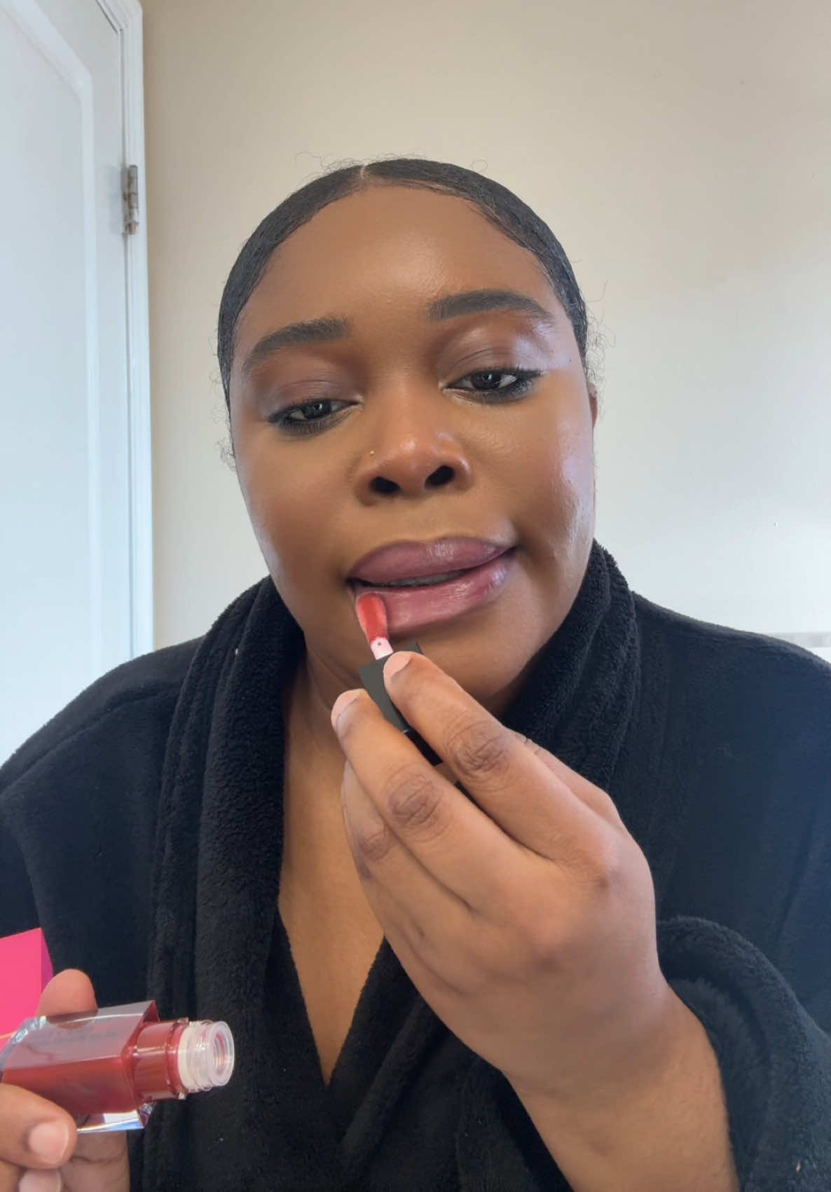 God really showed out when he created me . My face card is lethal 😎 . I’m using two lipliner . The first one is espresso and the 2nd one is plum by @Nicka K New York Official . My lipstick is Chic by @Juvia’s Place and  the lipg oil is Hot as fudge by @elfcosmetics  #lipstick #Lips #Lipgloss #makeuptutorial 