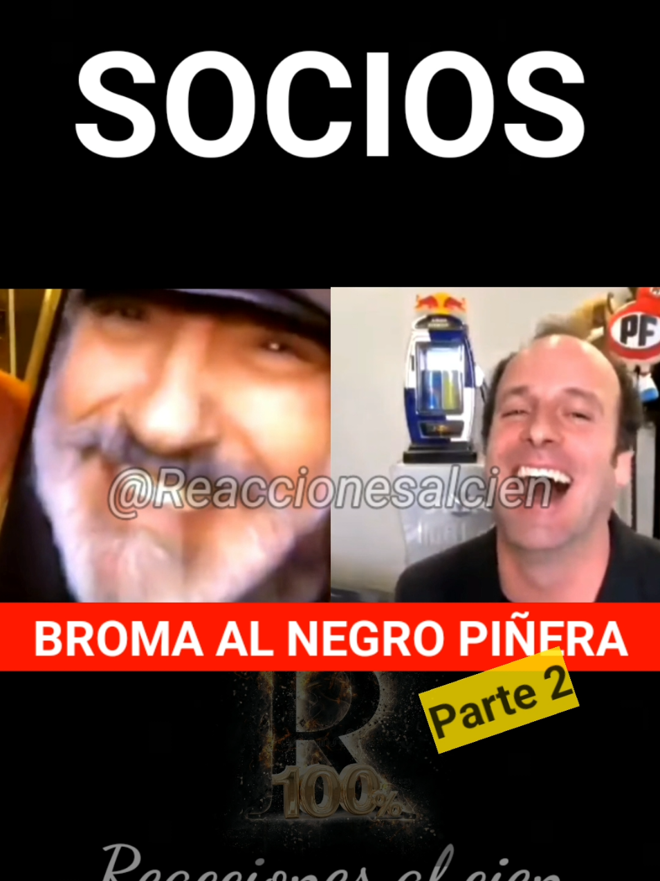 Socios/Broma al Negro Piñera 2 #reaccionesalcien #humorchileno #humor #chile #viral #negropiñera