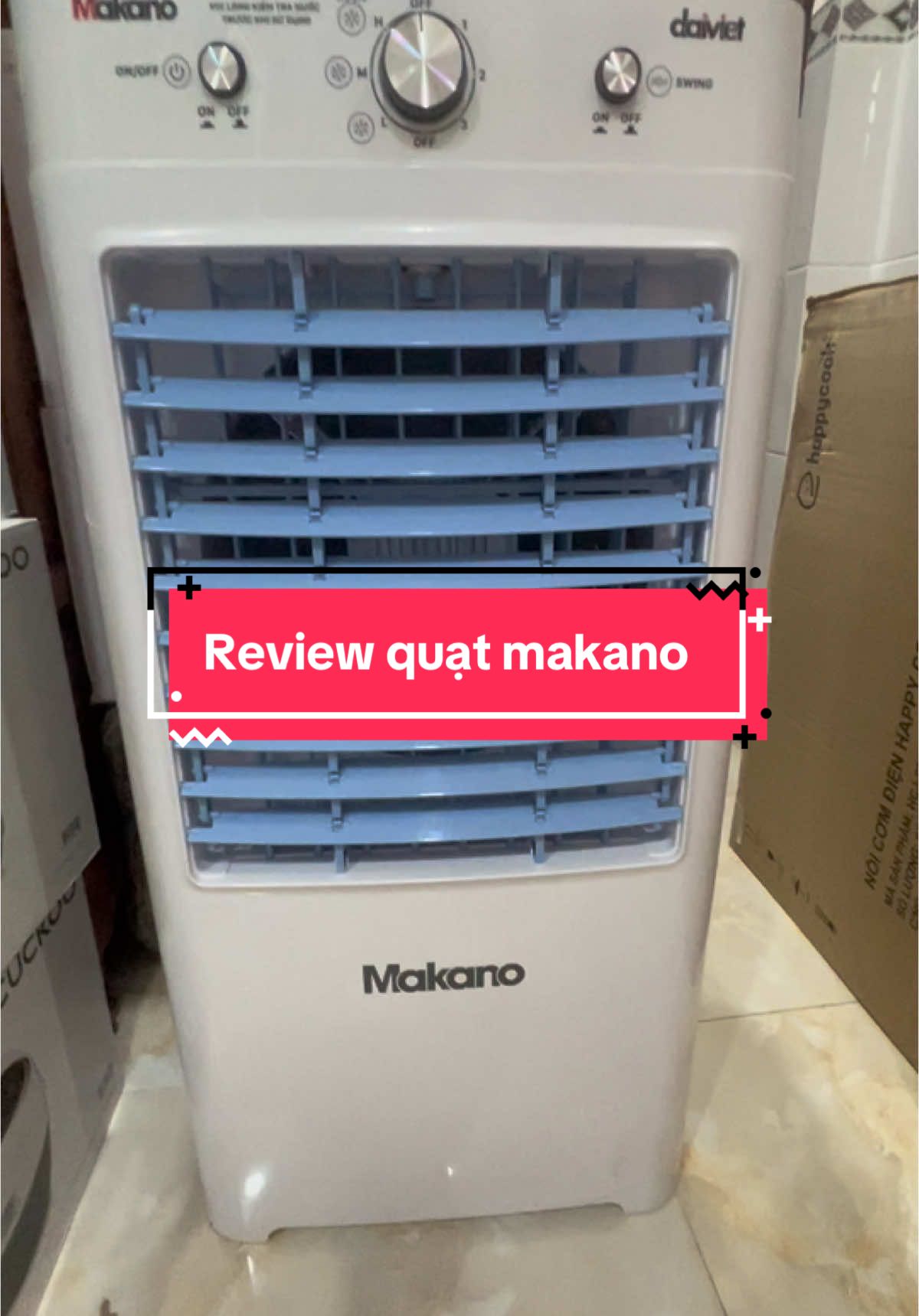 Review quạt hơi nước Makano #tiktokshop #quat #quathoinuoc #maylammatkhongkhi #makano #daikosan #quatminiphunsuong 