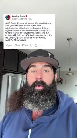 Trump post that XRP will be part of the Crypto strategic reserve on his truth social! #trump #xrp #crypto 