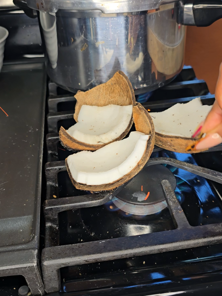 You won't believe this .  Look how easy it is to husk a coconut.  #jamaicatiktok #caymantiktok #musttry 