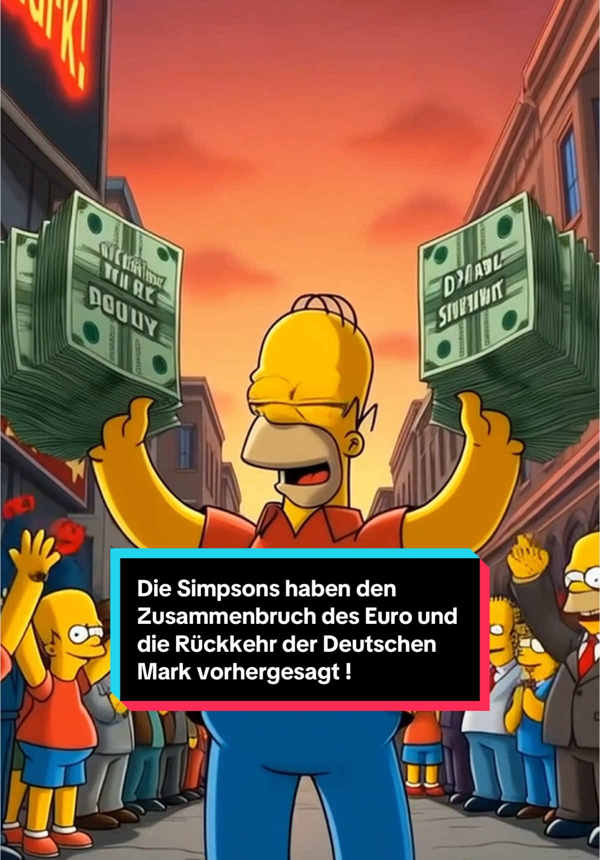 Die Simpsons haben den Zusammenbruch des Euro und die Rückkehr der Deutschen Mark vorhergesagt ! #Deutschland #Deutsch #Simpsons #HomerSimpson #Euro #Deutschmark #Vorhersage #BartSimpson #Viral