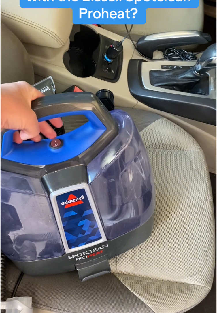 Here I show how to clean car seats with the Bissell Spotclean Proheat. #cardetailing 