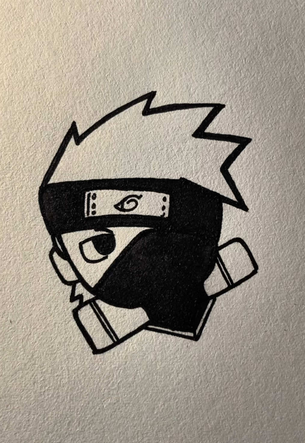 Easy Kakashi Drawing #artistsoftiktok #easydrawing #howto #tutorial #animeart #fyp 