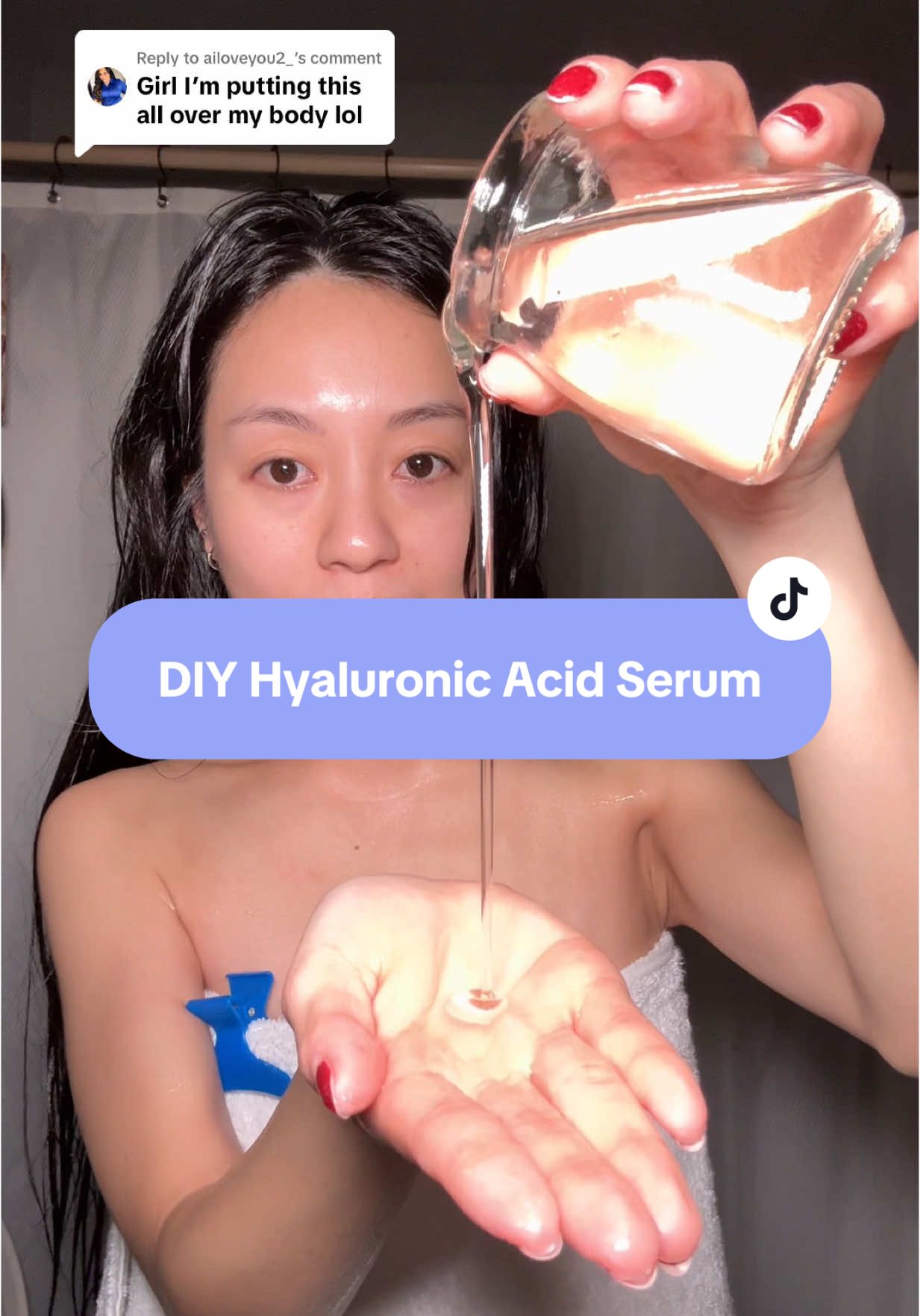 Replying to @ailoveyou2_ Girl you made your own HA serum, put it on all over your body including your HAIR! #skincare #microingredientsHA #TTSDelightNow #TikTokShopSpringGlowUp #tiktokshoprestock #ttslevelup #TTSBeautyBesties #BeautyBesties