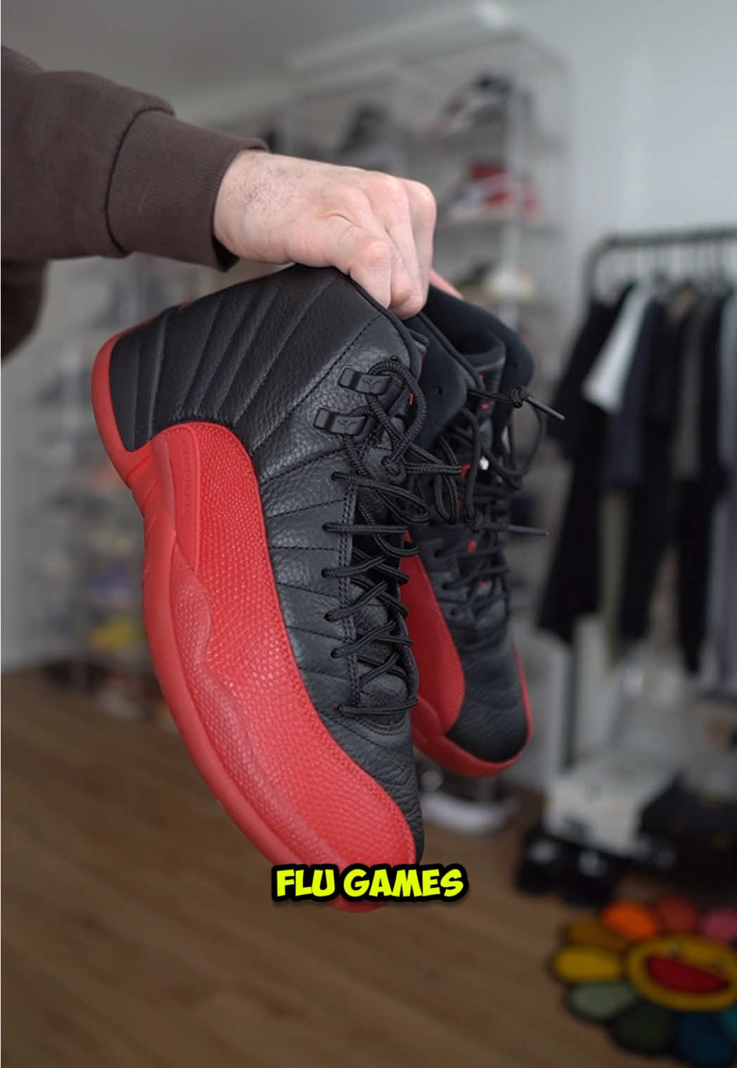 How to style the Jordan 12 Flu Games 🔥 #sneakers #bobbysolez #jordan12 #grwm #outfit #sneakerhead 