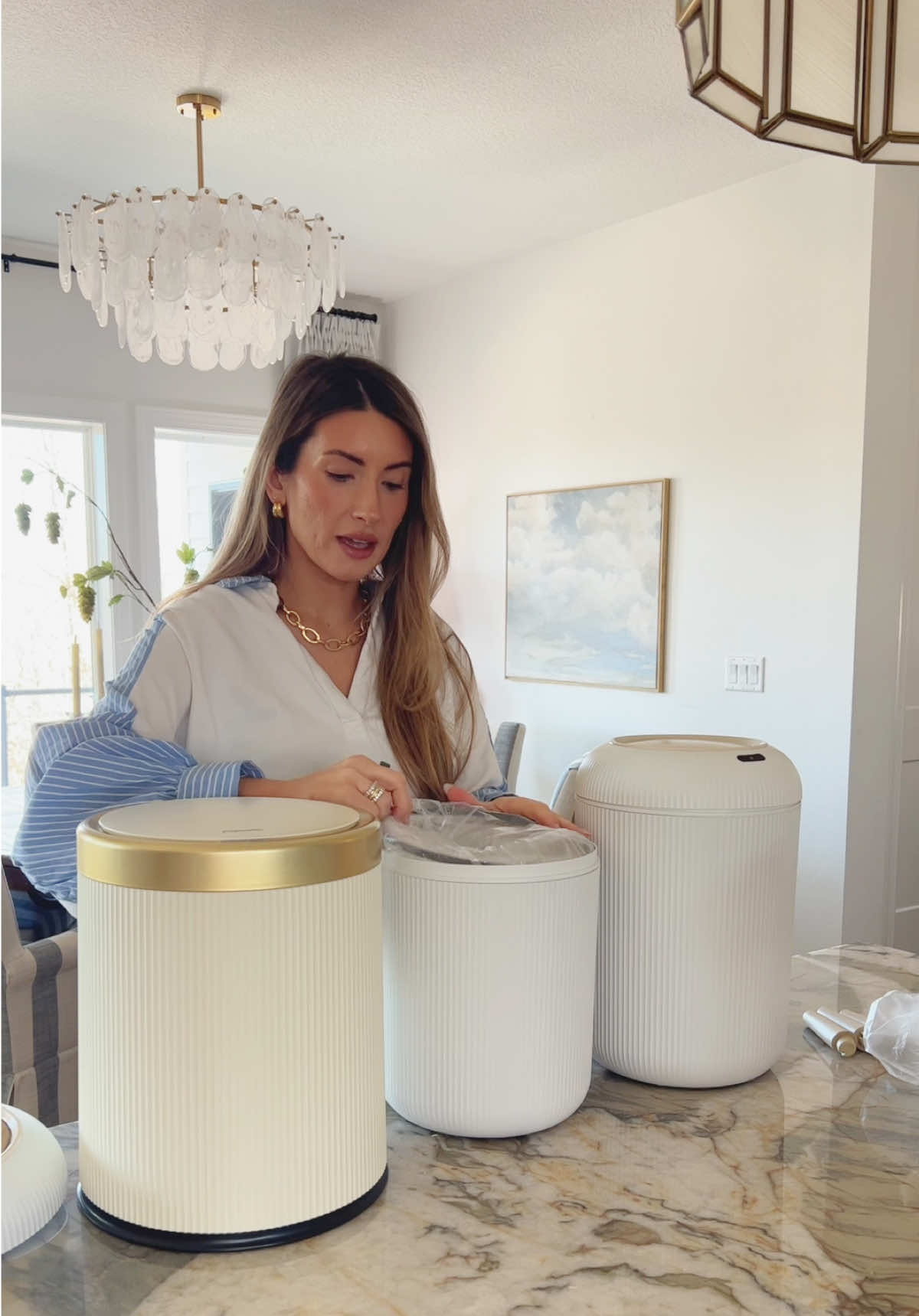 Highly rated! Bought one, and went back and got them for every bathroom in my house! These trash cans are motion activated, conceal trash & odors and conceal any added trash can liner, too! #trashcan #motionactivated #automatictrashcan #bathroomessentials #bathroomtrashcan #tiktokshoprestock #bathroomupgrade #tiktokshopcreatorpicks #ttslevelup 