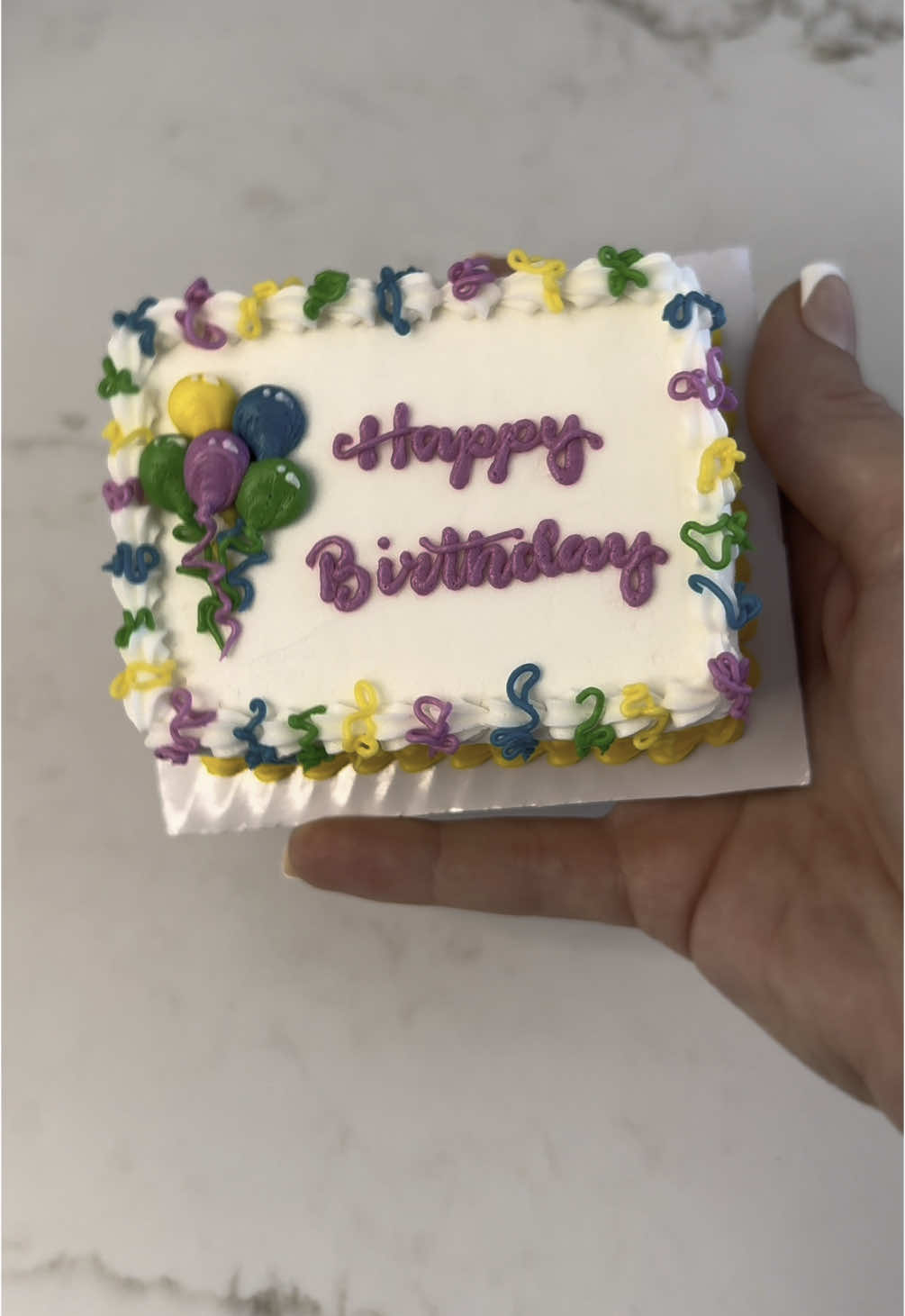 Is this the tiniest sheet cake you’ve ever seen?! 🥺 #cake #cakedecorating #mini #caketok #cakeinspo 