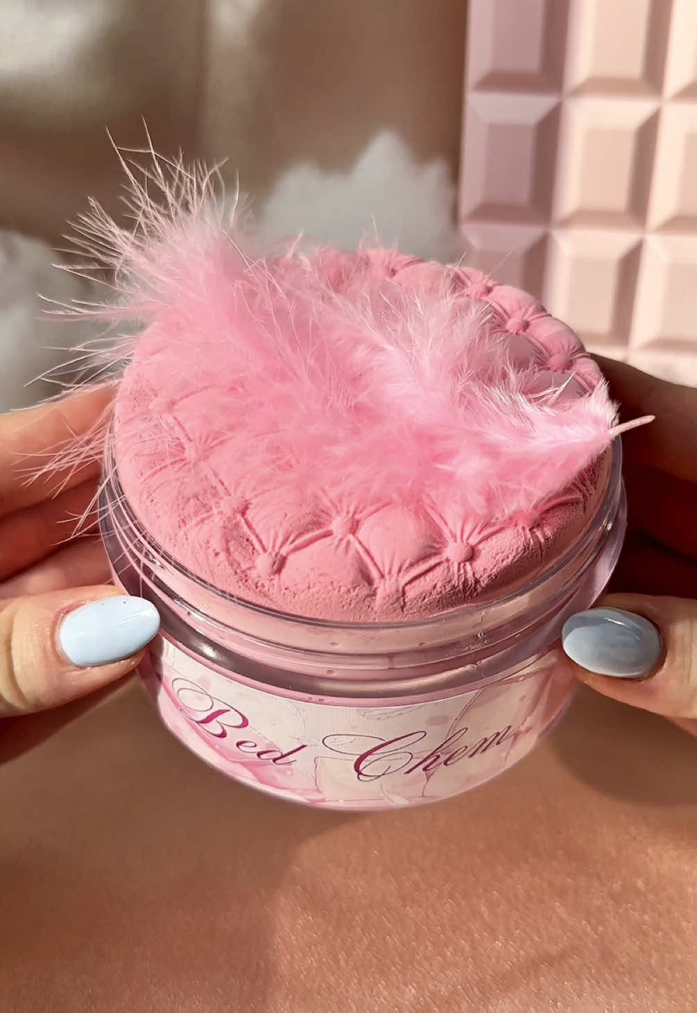 Bed Chem ASMR🪽🩷🛏️ thank you guys so much for the love this collection! this texture is so squishy! it’s a chewy white glue jelly with a clay topper we hand blended a ton of scents this collection! this one is scented vintage boudoir and pink sugar! i’ve been non stop opening this one to smell 🤤
