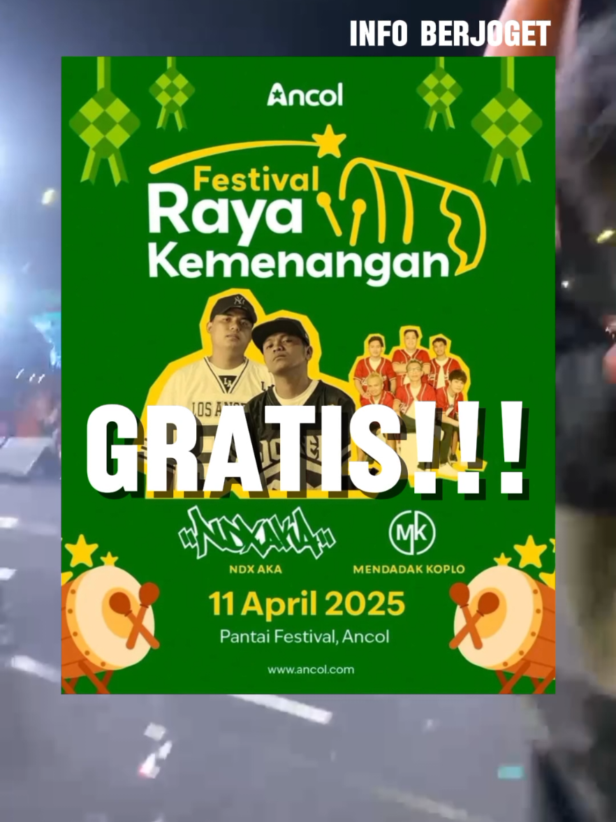 konser gratis !!! siap siap untuk berjoget di konser gratis ndx aka   lokasi nya di Ancol ! kalian hanya beli masuk Ancol aja ya !  #ndxaka #jakartakonser #konserndxaka #pengennontonkonser #brandafypシ #infokonser #infokonserjakarta 