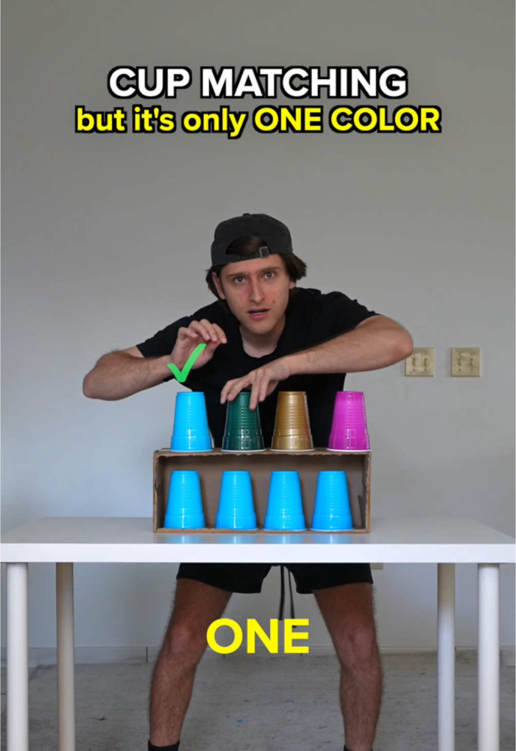 Can My BF Match The Cups but it's a PRANK?! @BookOfCarley #bookofken #bookofcarley #fyp #couple #relatable #Relationship #partygame #boardgame #guess #matching #cups 