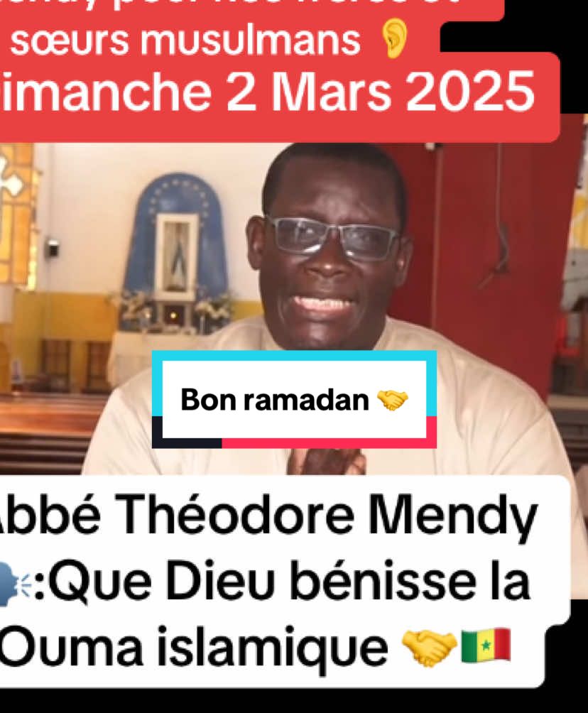 Abbé Théodore Mendy #message #foryoupage❤️❤️ #jeunesse #foi #enseignement du #journal #2025 #lesserviteursdejesus #viedejesus #tiktokchretien #prayer #enfant #senegalaise_tik_tok @BlaiseBouYessu l’officiel @PAPA DOUMBIA MUSULMAN JCE❤️ @Eugénie✝️❤️porteuse de gloire @Aicha Sy 