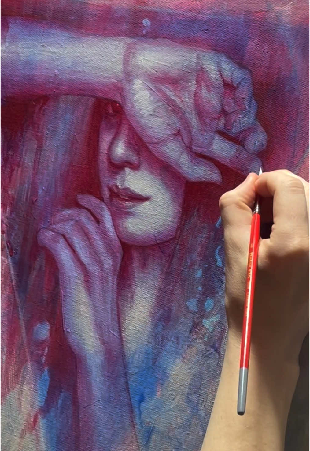 Details 🌀 on something new #art #artist #artwork #painter #painter #acrylicpainting #portrait #abstract