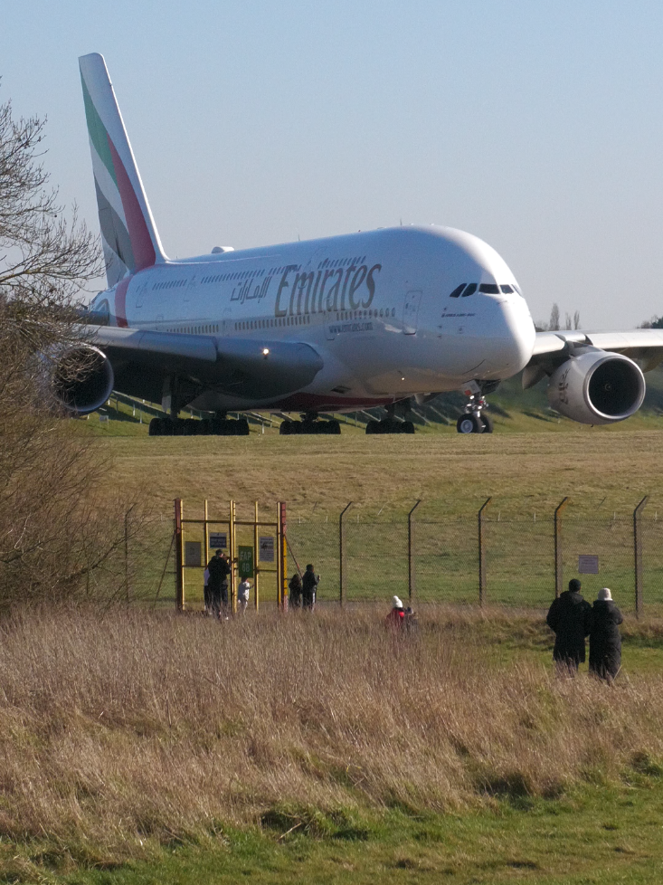 King of the Skies Departing Birmingham Airport #aviation #planespotting #emirates #a380 #departure 