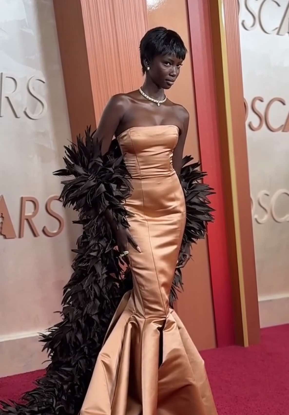 NEW! Anok Yai slays the Oscars red carpet in Marni. #anokyai #oscars #oscars2025 #models #nlsmodels 