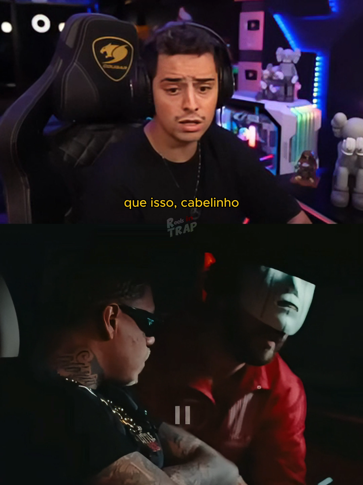 O Coringa reagindo à ''Só Rock 3''! 🤣 . . . . . . . #loudcoringa #coringa #memestiktok #humor #react #reação #trap #rap #mccabelinho #sórock #majorrd