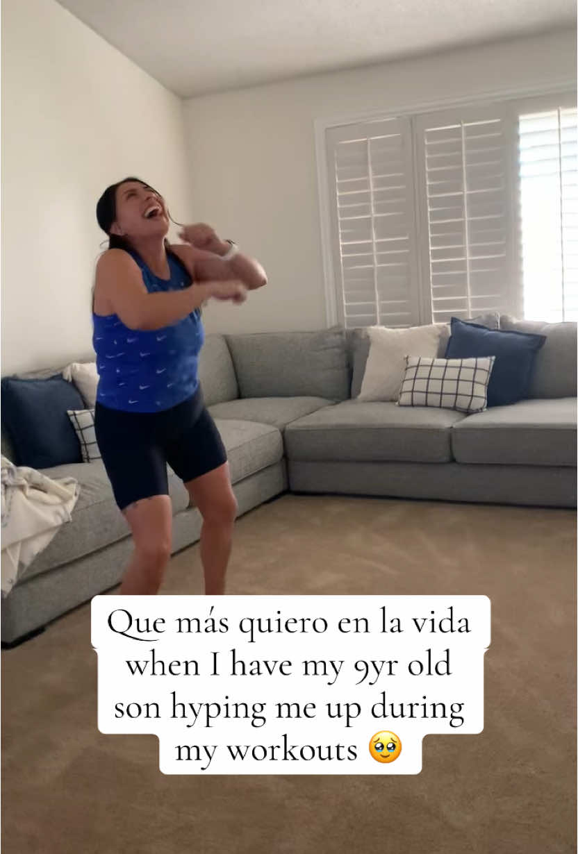I love my little man, always my #1 fan 🥹 #momworkout #fyp #MomsofTikTok #motivation #funny 