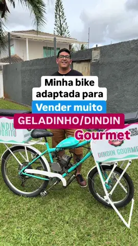 Sim minha bike é utilizada para vende muito dindin gourmet! É uma bike cargueira com tinta especial, motor adaptado de 50cc, com adaptação para 2 coolers da Colleman de 27 litros!  Sim, se ela fica pesada? Sim, pois é  uma cargueira de ferro com motor e 2 caixas de ferro cheias de dindins! Rsrs, mas me dou muito bem com ela! 🤩  Se você quer aprender como faturar de 3 a 5 mil por mês com dindins gourmet, já segue este perfil do Instagram @manoeldindingourmet 
