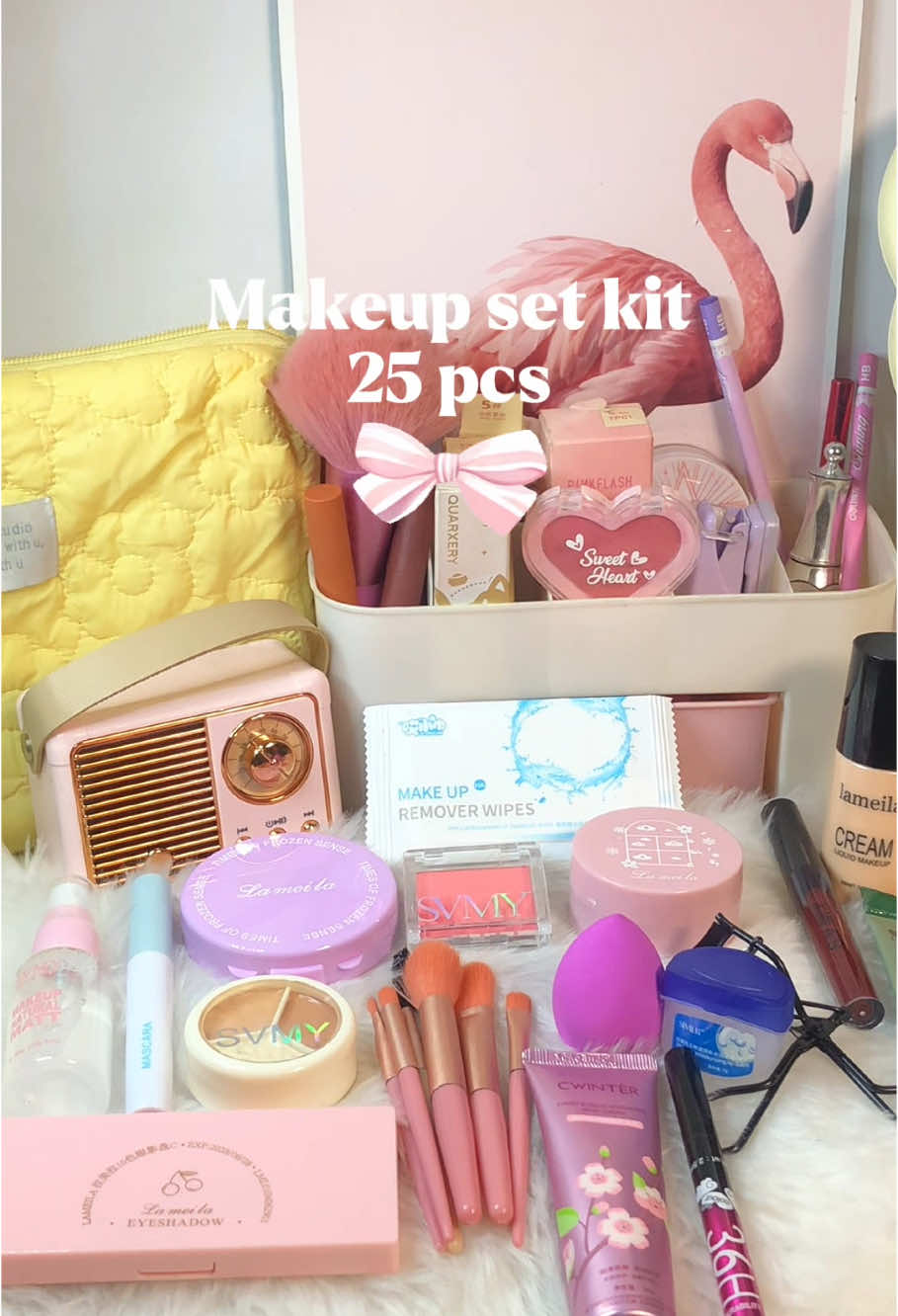 Makeup set kit🎀 #makeup #tiktokmakeup #makeupsetkit #makeupset #25pcsmakeup #fypage #lameila #lameilamakeup #setmakeup 