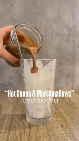 When it’s rainy out but not cold enough for a hot coffee… (it’s always iced coffee day for me though 🤣) I love the consistency of the mocha with the marshmallow combined, it’s almost like a cold foam is mixed in! • Ingredients: 1/2-1 tbsp (depending how rich you like it) cacao or cocoa powder Couple tbsp hot water (combine this & cacao to make sure cacao dissolves) 2ish tbsp marshmallow fluff 1 tbsp maple syrup  Splash of vanilla 2 shots espresso 6 oz milk • I found the organic marshmallow fluff at Whole Foods! #hotcocoa #mocha #marshmallow #homebarista 