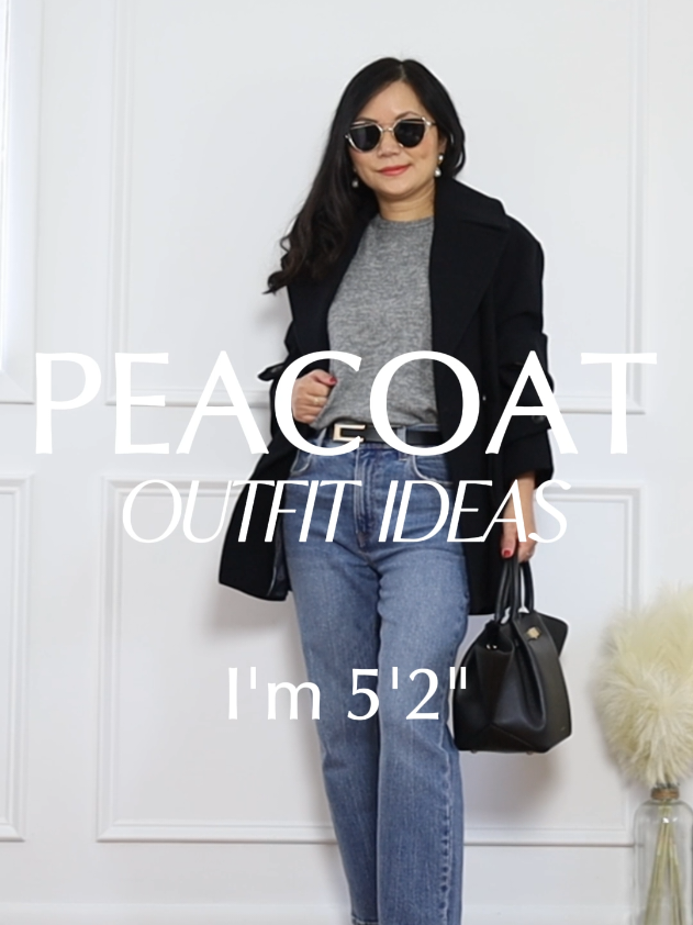 Peacoat outfit inspo for petites! 🧥✨ Chic and flattering ways to style this classic piece. Which look is your fave? #PetiteStyle #PeacoatLooks #OOTD #ChicFashion #StyleInspo