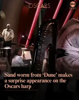 It was a very spice-y orchestral addition when #Oscars host Conan O'Brien paid tribute to the Academy orchestra — including a special guest: The sand worm from 