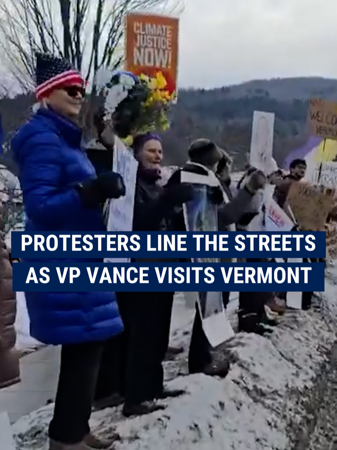 COLD RECEPTION: Hundreds of protesters gathered in Vermont to protest Vice President Vance's visit to a local ski resort, less than 24 hours after his explosive exchange with Ukrainian President Zelenskyy.