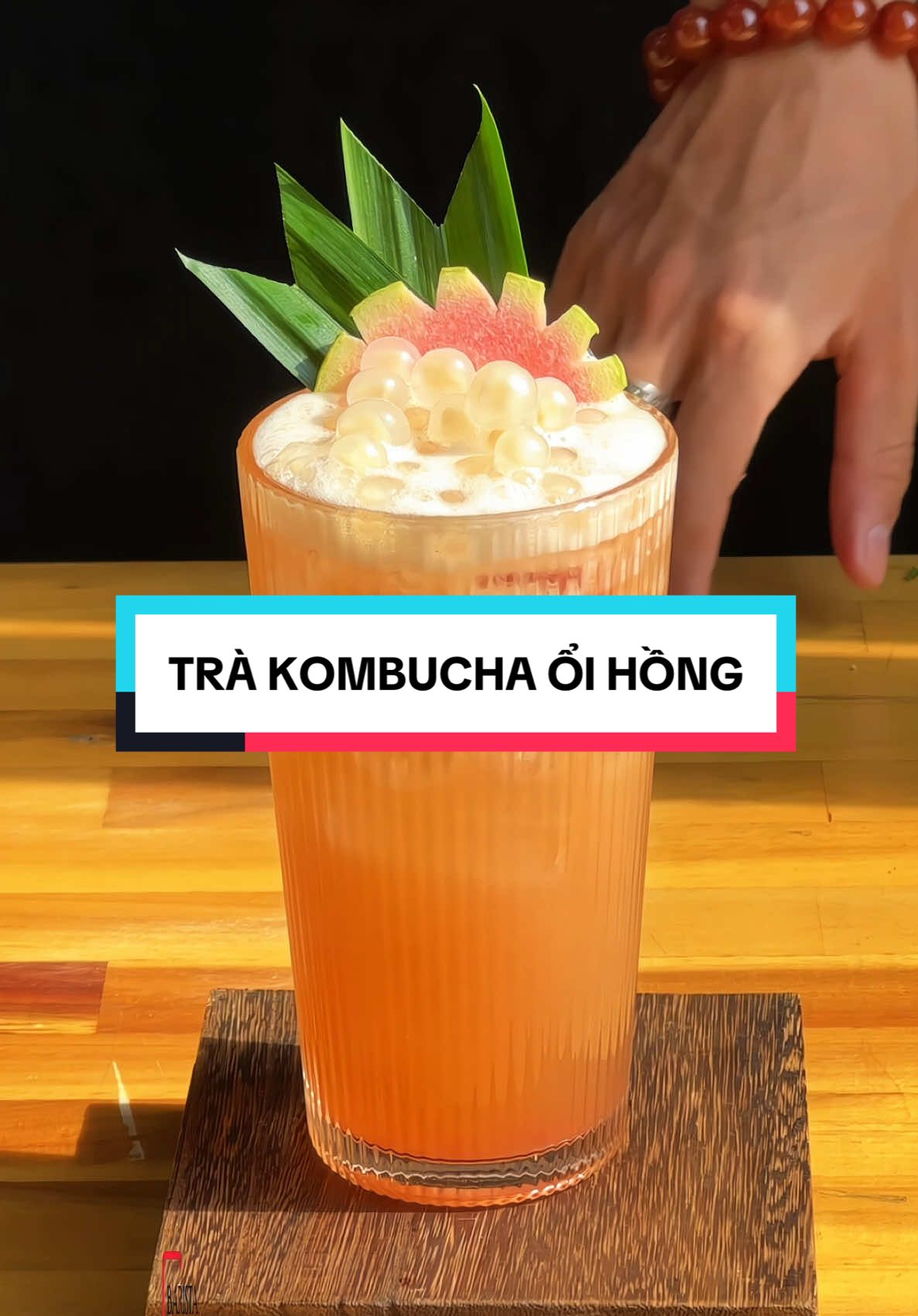 TRÀ KOMBUCHA ỔI HỒNG  Món cho mấy bạn thích trà kombucha mà chưa biết kết hợp vị gì nè 🤔  #baristazone #trend #huongdanphache #baristazonetrungtamphache #phachedouong 