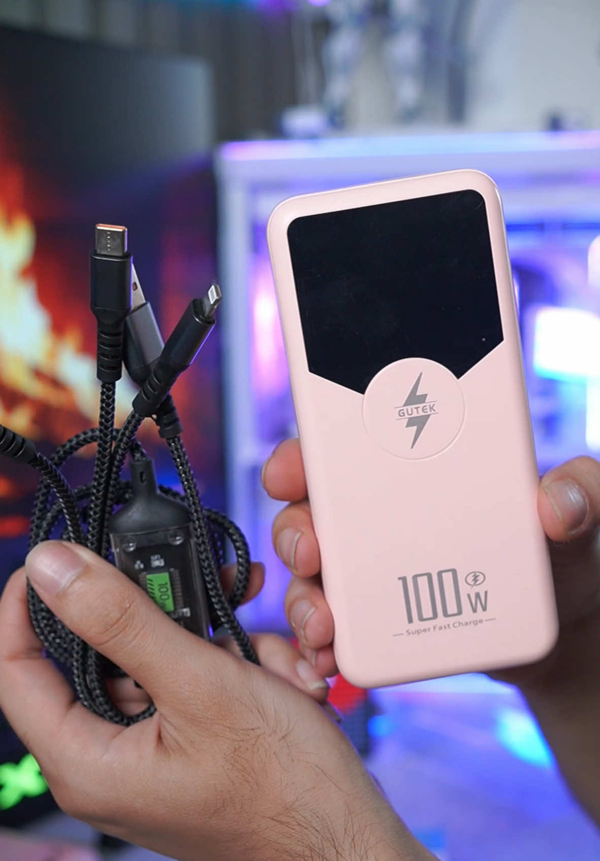 Sạc dự phòng 30000mah màu hồng cho chị em ngày quốc tế phự nữ #LearnOnTikTok #sacduphong 